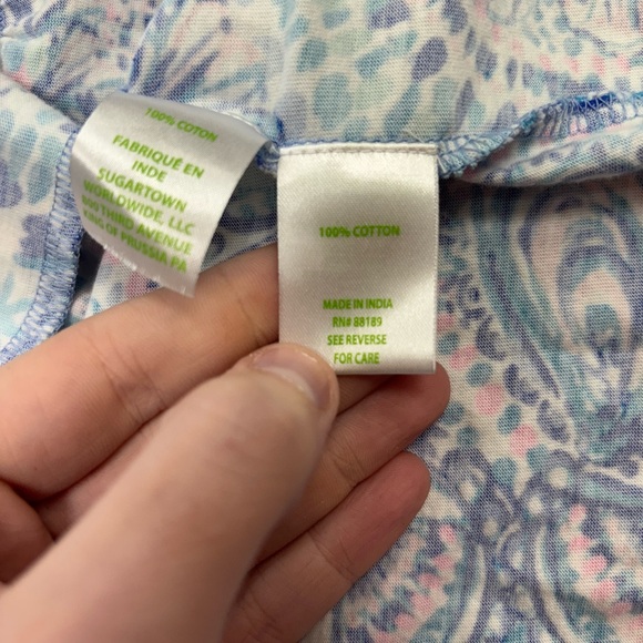 Lilly Pulitzer Vibrant Blue and Pink Patterned Dress Size Large - Picture 6 of 7